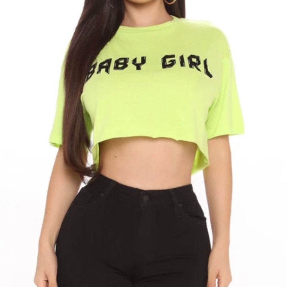Fashion Nova Neon Green Crop Top - NWT